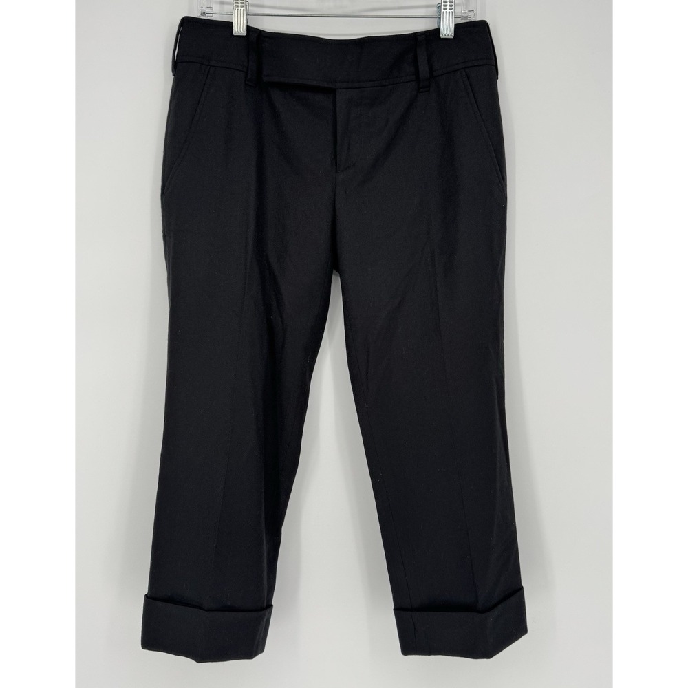 Vince Wool Trouser Pants Women's‎ Size 8 Black Career Classic Cropped Business